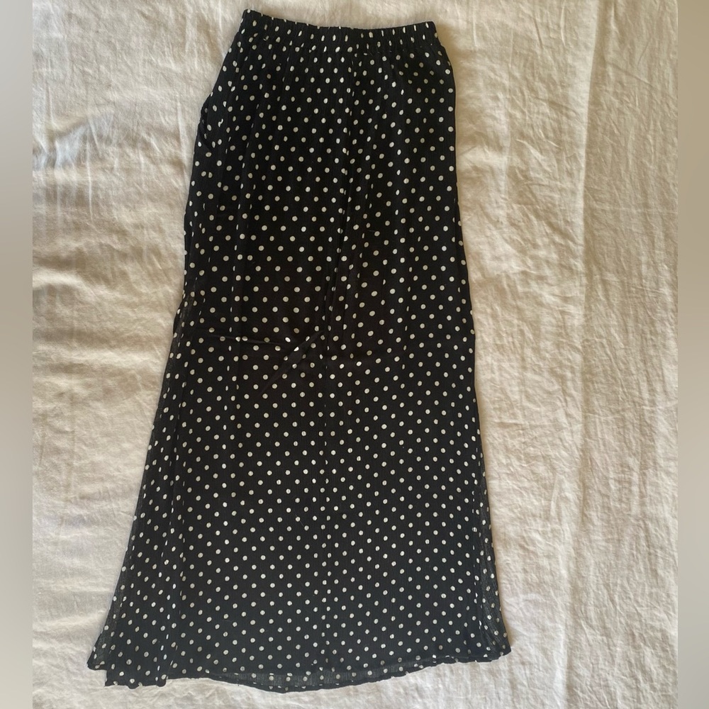 SHEIN Black and White Slip Maxi Skirt